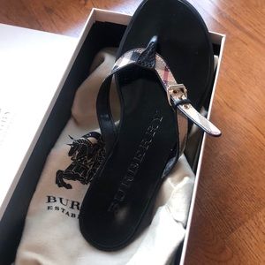 Authentic, new with tags Burberry flip flops